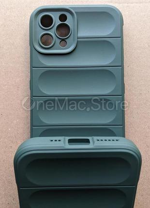 Защитный soft touch чехол для iphone 11 pro (темно-зеленый/dark green)5 фото