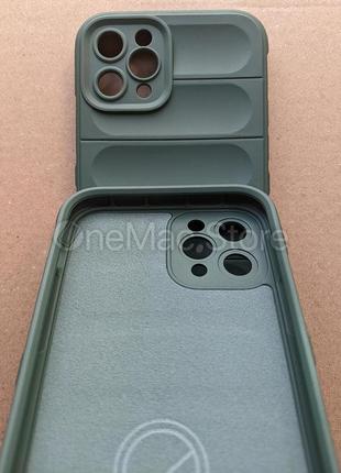 Защитный soft touch чехол для iphone 11 pro (темно-зеленый/dark green)3 фото