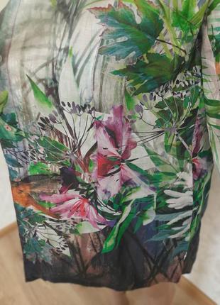 Шикарная удлиненная рубашка летний кардиган  крапива рами rami8 фото