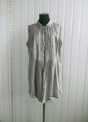 Легчайшая блуза подовженого силуету нерівномірний колір annette gortz, 42(l)10 фото