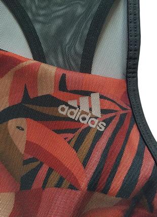 Класний спортивний топ adidas оригінал, топ для залу, топ з туканами сітка9 фото