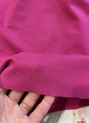 Короткая трикотажная юбка bershka мини ярко розового цвета фуксия3 фото