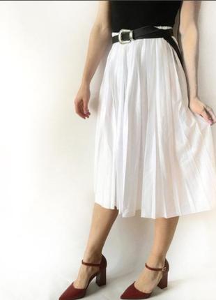 Плісерована спідниця юбка міді2 фото