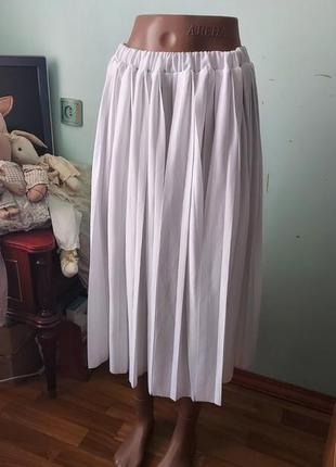 Плісерована спідниця юбка міді3 фото
