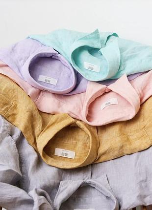 Сорочки льон uniqlo
