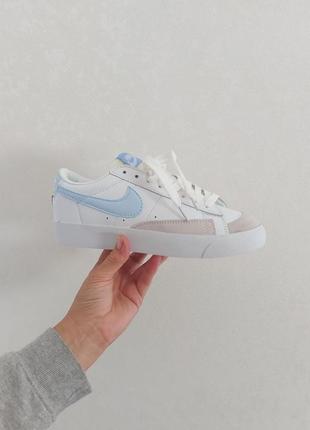 Жіночі nike blazer low blue 36-41 шкіряні✅✅✅3 фото