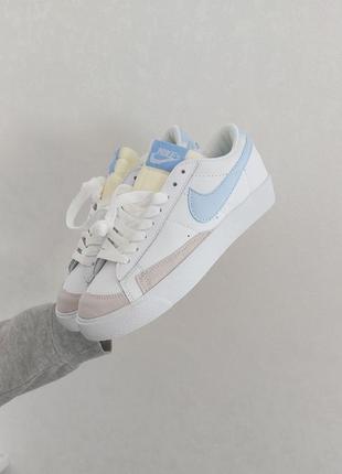 Жіночі nike blazer low blue 36-41 шкіряні✅✅✅1 фото