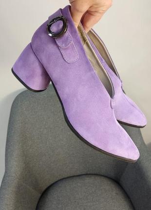 Туфли ботиночки женские натуральная кожа замша италия8 фото