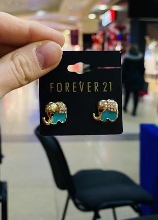 Сережки слон гвоздики эмаль