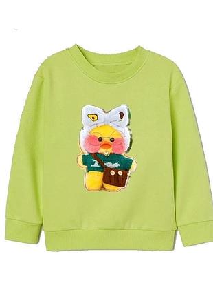 Світшот для дівчинки "каченя лалафанфан" оливка