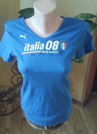 Синяя футболка фирмы puma
