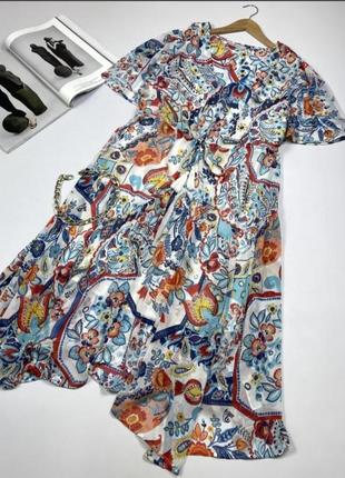 Шифонова асиметрична сукня1 фото