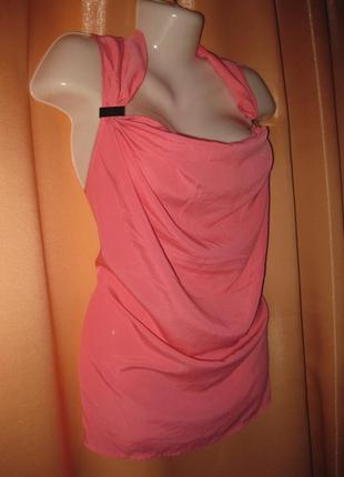 Нарядная розовая блузка туника vero moda м км1144