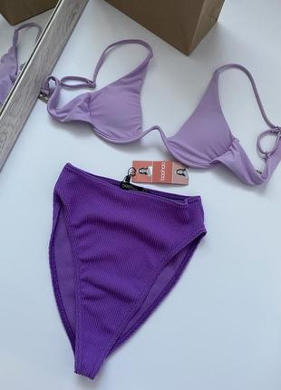 Складений купальник, висока посадка