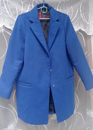 Шикарное синие пальто1 фото