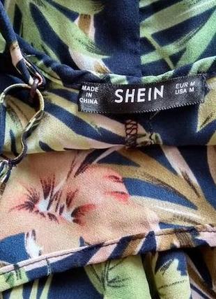 Шикарний сарафан shein, довга літня сукня, довгий, максі, сукня в тропічний принт, р. m, l3 фото