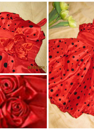 Размер 80-120 разные цвета букет роз шикарное нарядное пышное платье для девочки4 фото