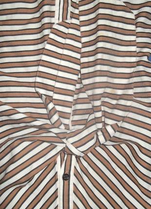 Блуза в коричневую полоску2 фото
