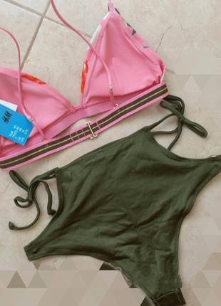 H&m купальник раздельный купальный лиф и трусики плавки бикини 👙7 фото