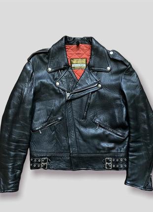 Mascot leather jacket 60-70s made in england винтажная куртка косуха англия панк гранж стиль1 фото