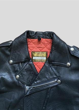 Mascot leather jacket 60-70s made in england винтажная куртка косуха англия панк гранж стиль2 фото