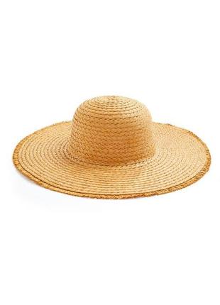 Шляпа з широкими м'якими полями пляжна бежева солом'яна стильна модна нова primark