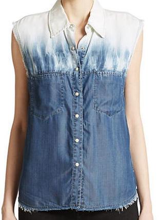 Джинсова літня сорочка омбре безрукавка america today р. м-l/38-40