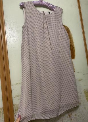 Нежное шифоновое платье в принт р.с-м+2 фото