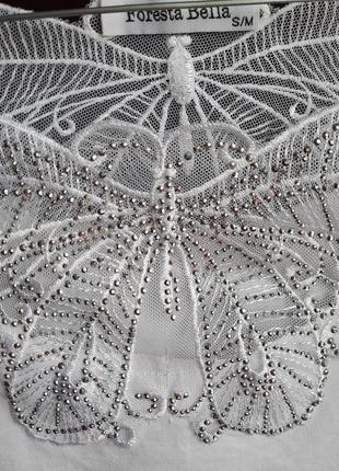 Біла футболочка/футболка/футболка з камінчиками