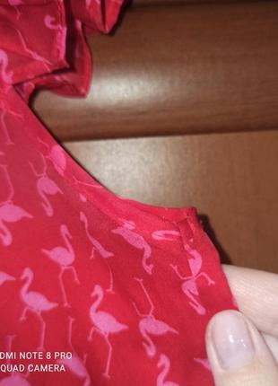 Блуза з фламінго ошатна4 фото