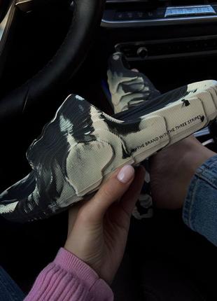 Тапочки yeezy adilette slide carbon black matte2 фото