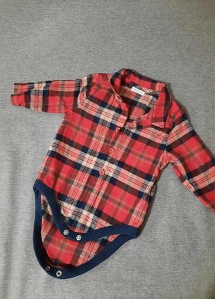 Боді сорочка в клітинку