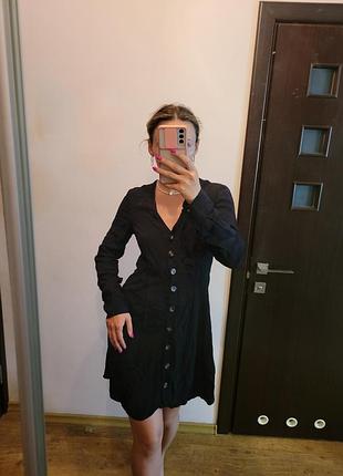 Черное классическое платье сарафан