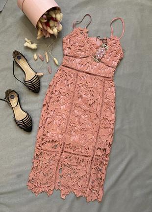 Романтична мереживна сукня плаття сарафан на бретелях в стилі бренд zara boohoo2 фото