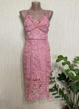 Романтична мереживна сукня плаття сарафан на бретелях в стилі бренд zara boohoo3 фото