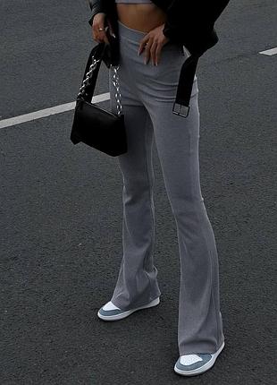 510 грн⚫️жіночій костюм топ штани кльош рубчик