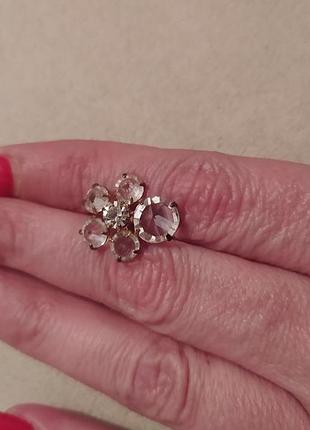 Сережка одиночна безель кришталь