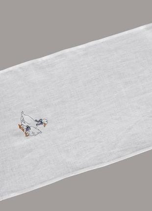 Кухонний рушник з вишивкою лляний4 фото