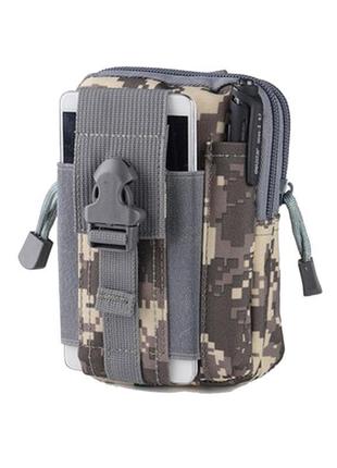 Сумка на ремень штурмовая тактическая "mini warrior" ( пиксель темный )
