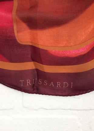 Шелковый красный платок trussardi оригинал2 фото