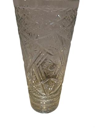 Кришталева ваза для квітів 34 див.1 фото