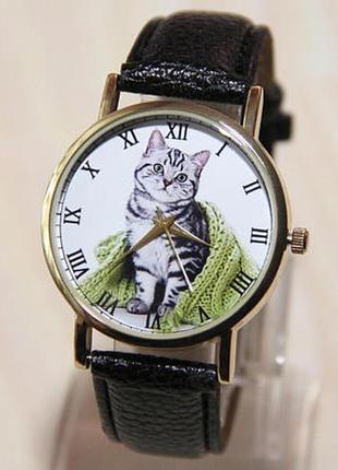 Часы кот, женские часы, детские часы, часы подарок2 фото