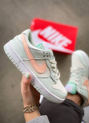 Женские кроссовки nike dunk low "barely green" 36-37-39-40