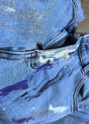 Супер круті арт джинси з фарбою від monki9 фото