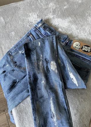 Супер круті арт джинси з фарбою від monki8 фото