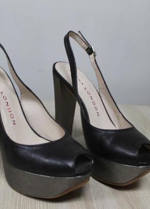 Шкіряні туфлі на високому каблуку sacha london, 40 розмір3 фото
