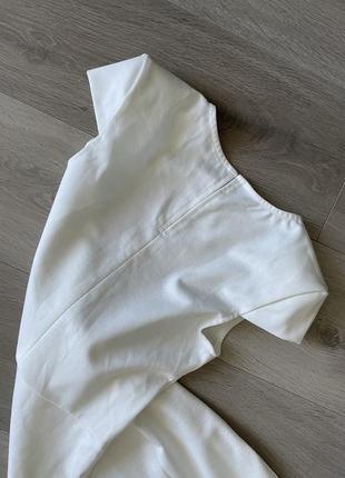 Белое платье миди до колен футляр с разрезом gepur7 фото