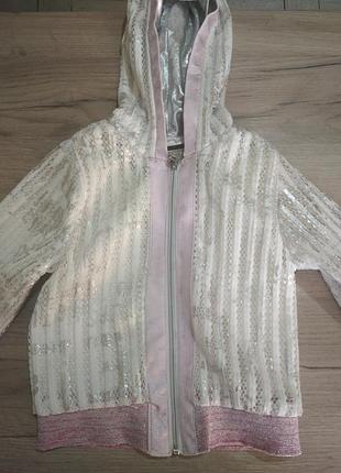 Дуже гарна куртка з сріблястим капюшоном на 2 роки