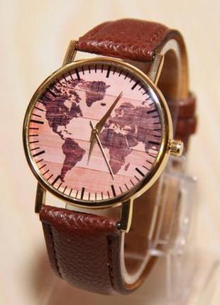 Наручний годинник карта світу. чоловічі годинники. жіночі годинники. весільні годинник2 фото