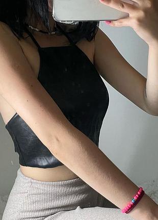 Шкіряний топ